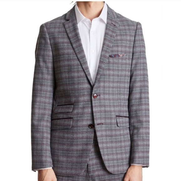 NWT PAISLEY & GRAY Plaid Sport Coat with Notched Lapel - Picture 1 of 10